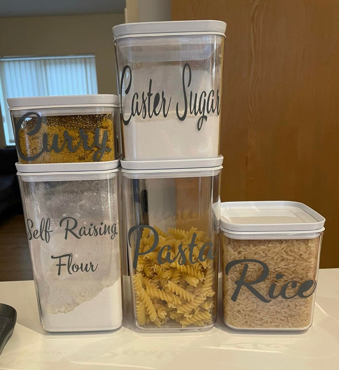 5 Food Container Labels - Etsy UK