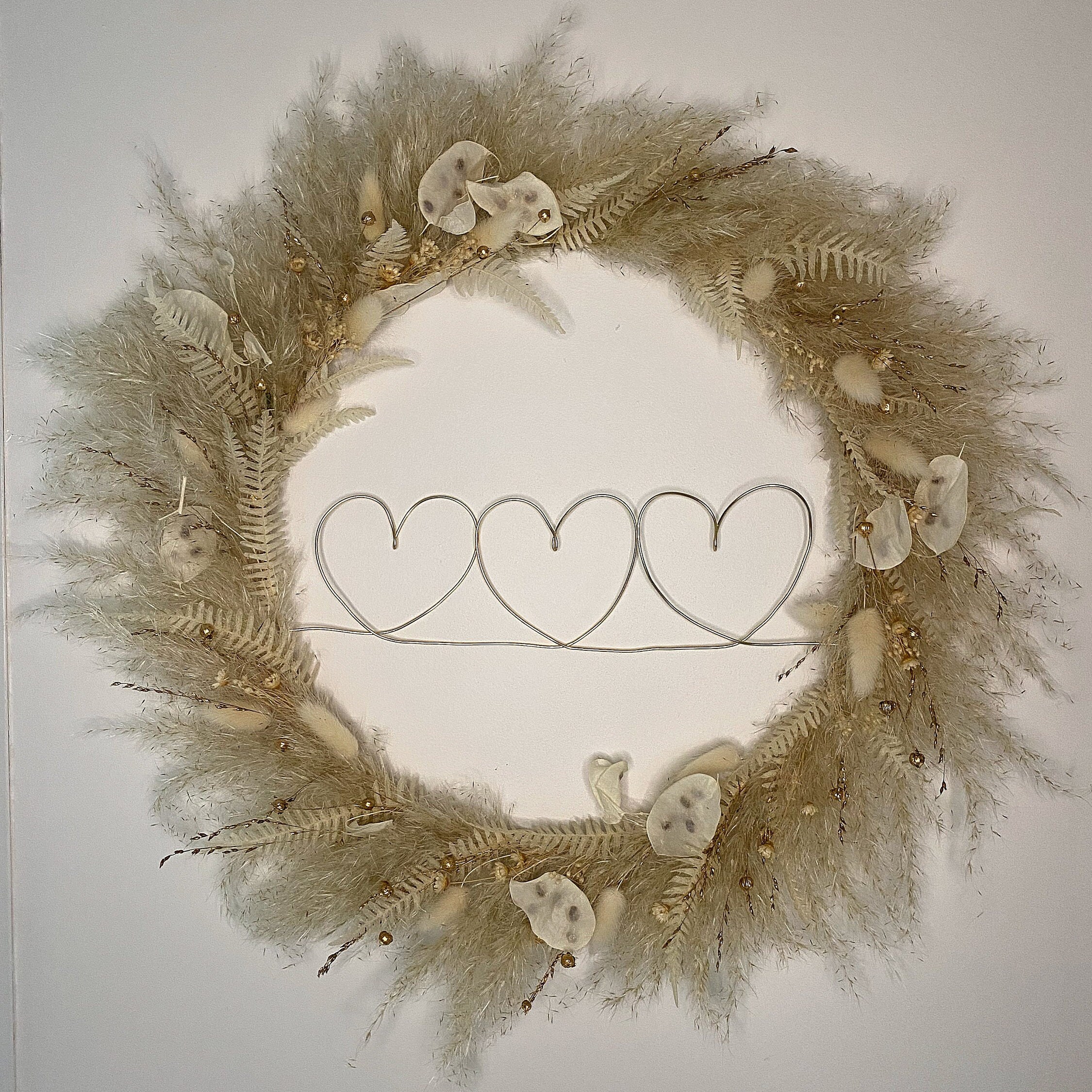 Couronne de Fleurs Séchées Personnalisable Décorative, Agathe