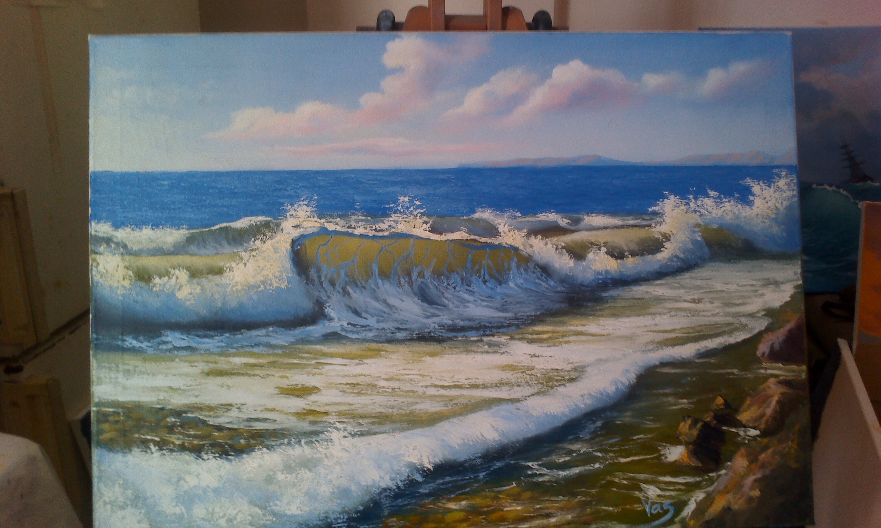 Coast Seascape Palette Knife Ocean Seascape/Nautical Etsy