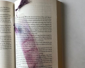 Handmade Pink and Purple Bookmark with Tassel 04
