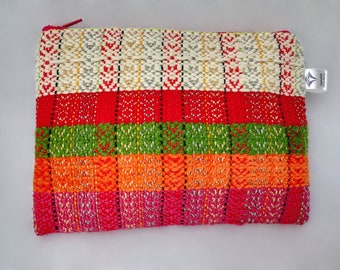 The Queen of Hearts Handwoven Pouch. Handmade Bag