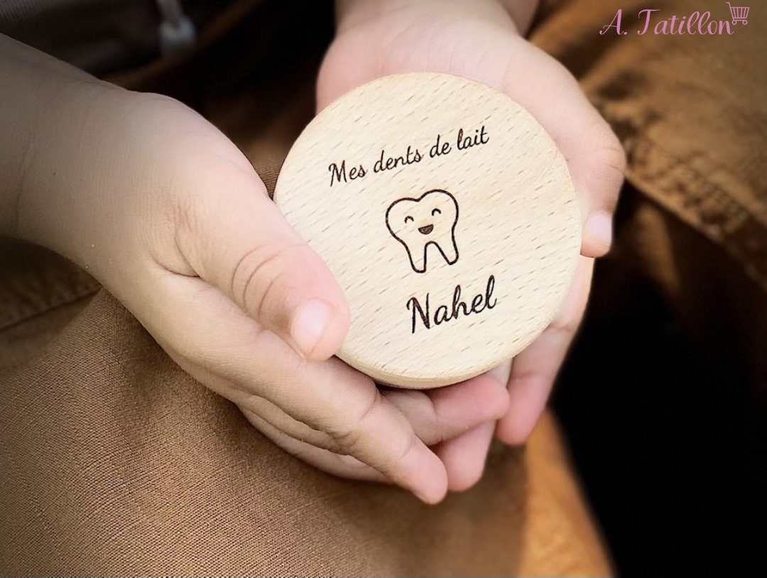 Boite à dent de lait personnalisée bois - Etsy France