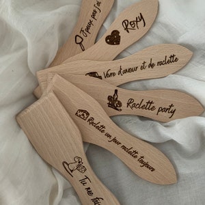 Personalized wooden raclette spatula, Christmas gift