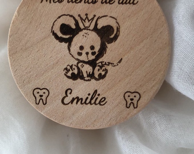 Boîte à dent de lait personnalisée bois - Etsy France