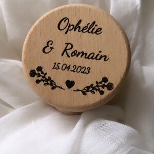 Personalized engraved wooden wedding ring box