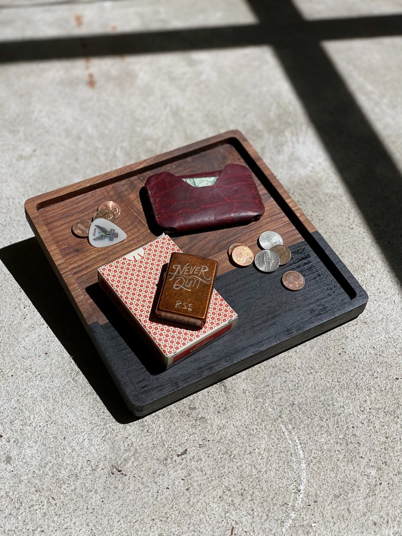 Solid Walnut Wood Catch All Entryway Tray Etsy