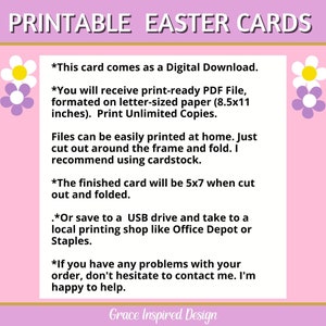 Printable Christian Easter Cards, Easter Greeting Card Set, Floral Cross Easter Cards, Blank Easter Note Card, Christian Happy Easter Cards image 8