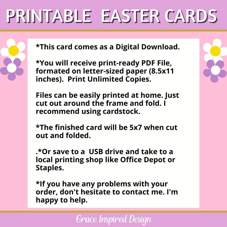 Printable Christian Easter Cards, Easter Greeting Card Set, Floral Cross Easter Cards, Blank Easter Note Card, Christian Happy Easter Cards image 8