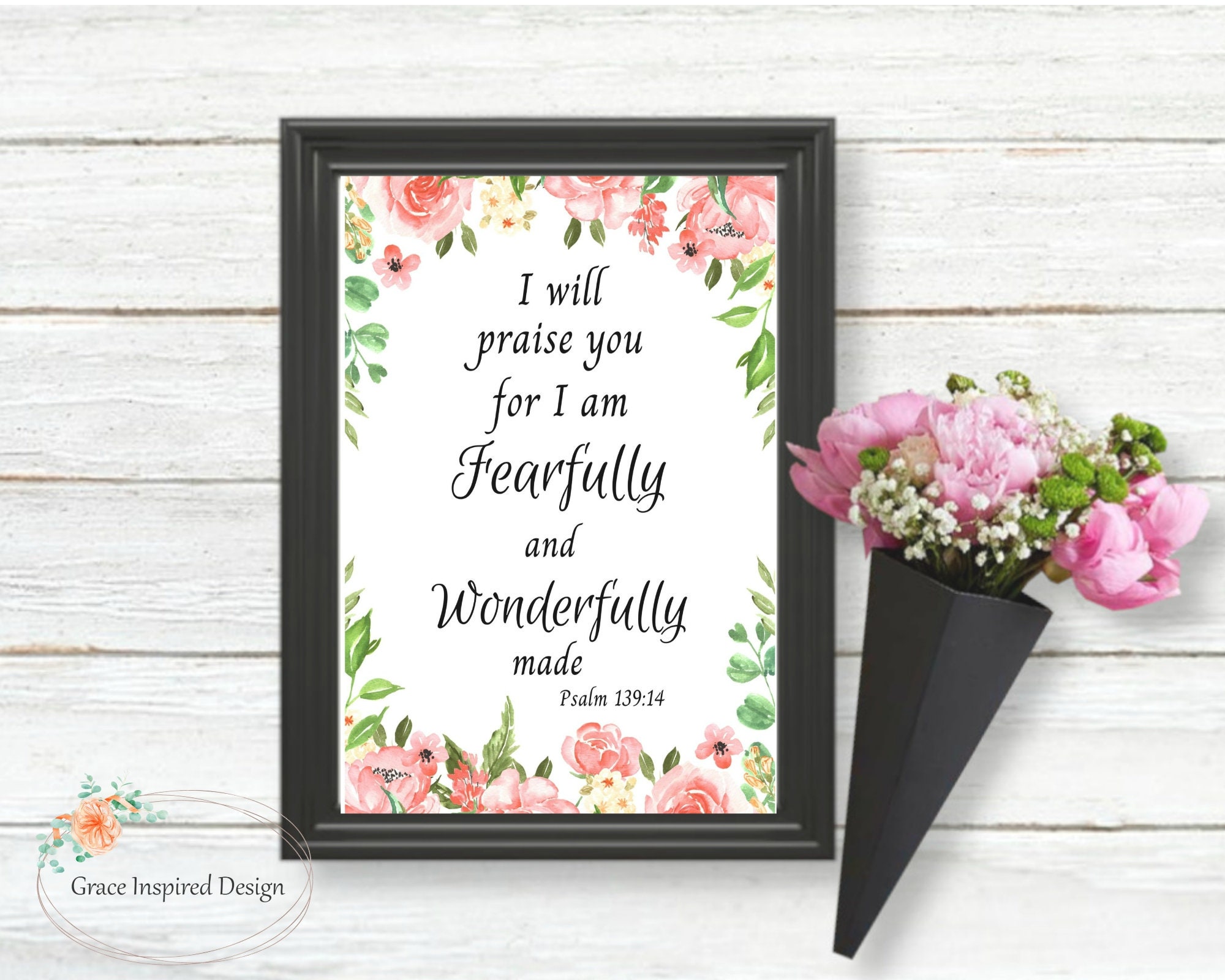 Scripture Verse Psalm 139:14 "i Am Fearfully and Wonderfully Made ...