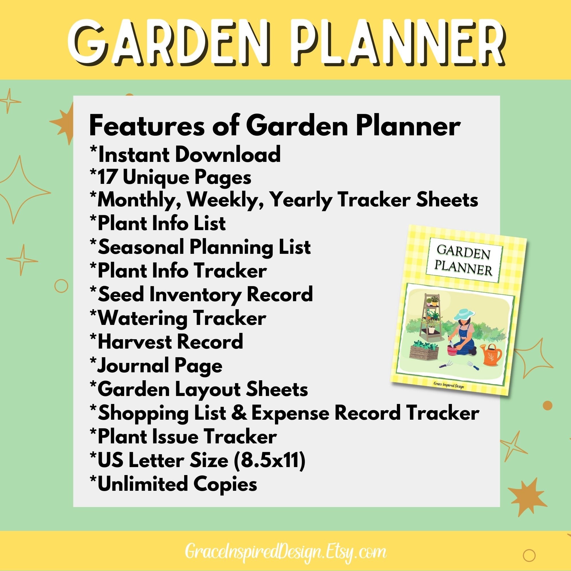 Garden Planner Printable, Garden Binder, Gardening Log, Garden