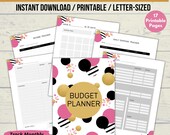 Budget Planner Printable, Financial Planner Printable, Budgeting Binder, Monthly Budget Tracker, Finance Tracker, Household Budget Organizer