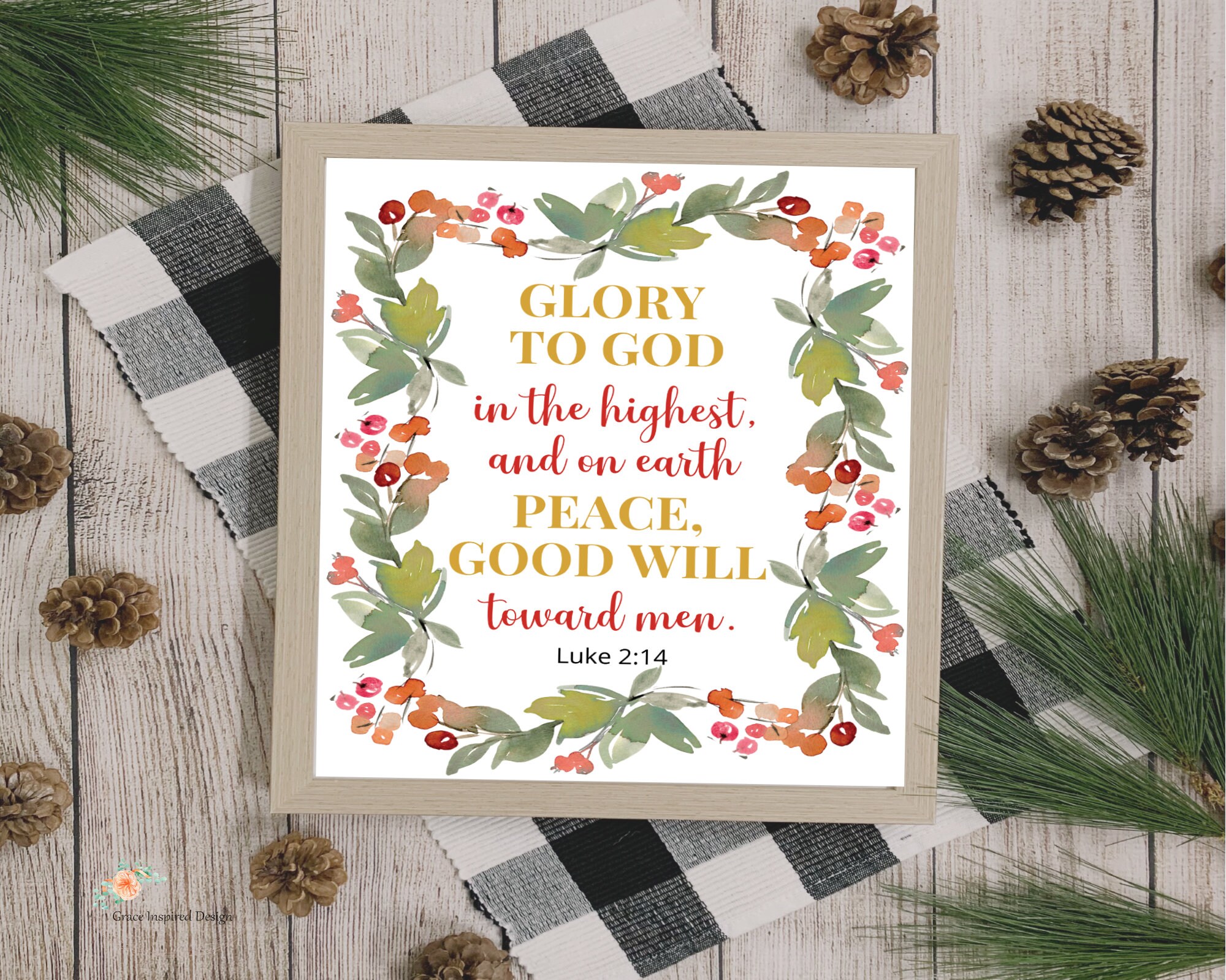 Christmas Scripture Verse Printable, Bible Verse Christmas Printable ...