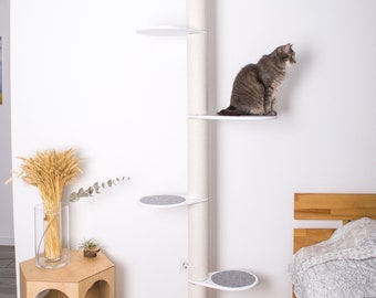 Tiragraffi Per Gatti Da Pavimento A Soffitto - Regolabile E Resistente - Foto 2