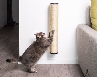 Tall Sisal Cat Scratcher: Wall Mounted, Modern Cat Furniture