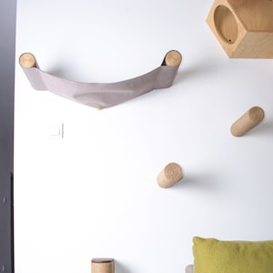 Minimalist Wall Cat Scratcher: Modern Cylinder Sisal Post