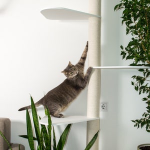 Cat tree, Cat scratcher, Cat scratching post, Tall climbing cat tree, Cat lover gift, Cat mom gift, Modern cat tree, Cat wall tree