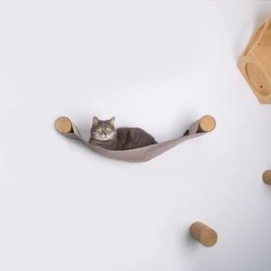 Cat wall hammock, Cat wall bad, Cat steps, Cat stairs, Cat wall furniture, Modern cat furniture, Cat perch, Cat pillow, Gift for Cat image 5