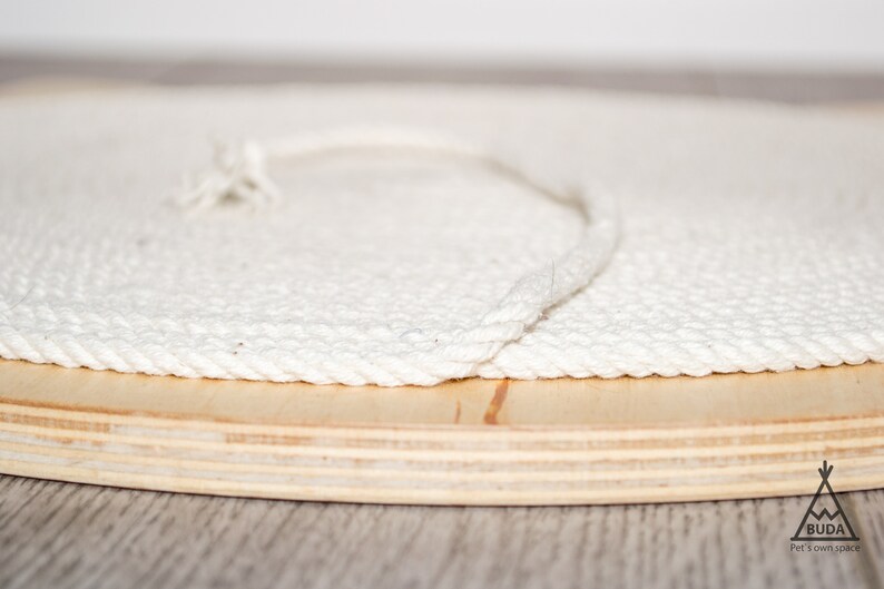 Cat Scratcher and Cat Bed and Cat Toys (3 in 1) cat shape, plywood base and cotton rope. Modern cat furniture cat scratching cat scratch image 4