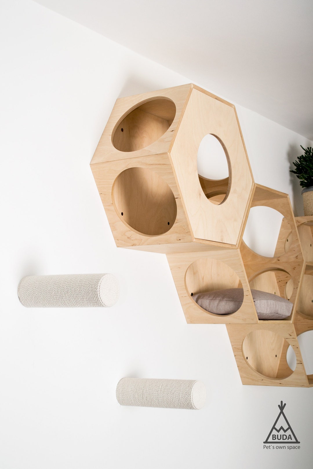 Hexagon Cat Shelves Cat Bed Modern Cat Furniture Cat Playground Cat Shelf Cat Shelves Cat Tower Cat Climbing Tree Cat House Cat Tree Cat Toy Etsy
