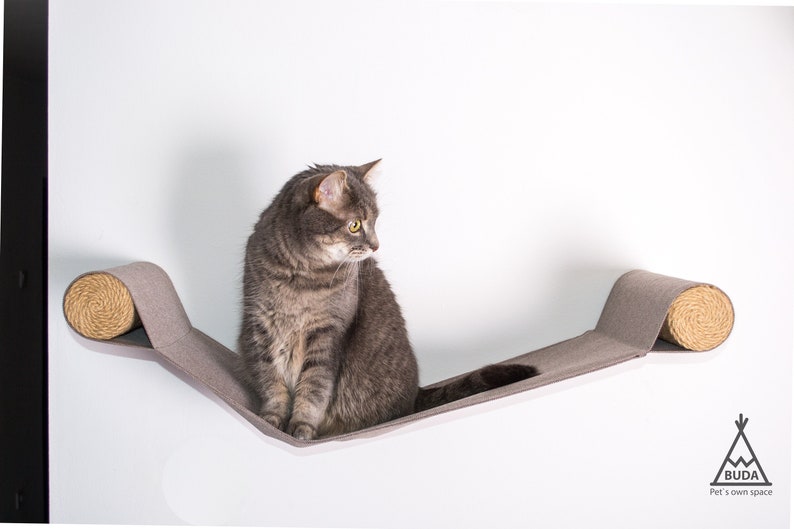 Cat wall hammock, Cat wall bad, Cat steps, Cat stairs, Cat wall furniture, Modern cat furniture, Cat perch, Cat pillow, Gift for Cat image 3