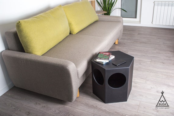 Cat bed nightstand discount