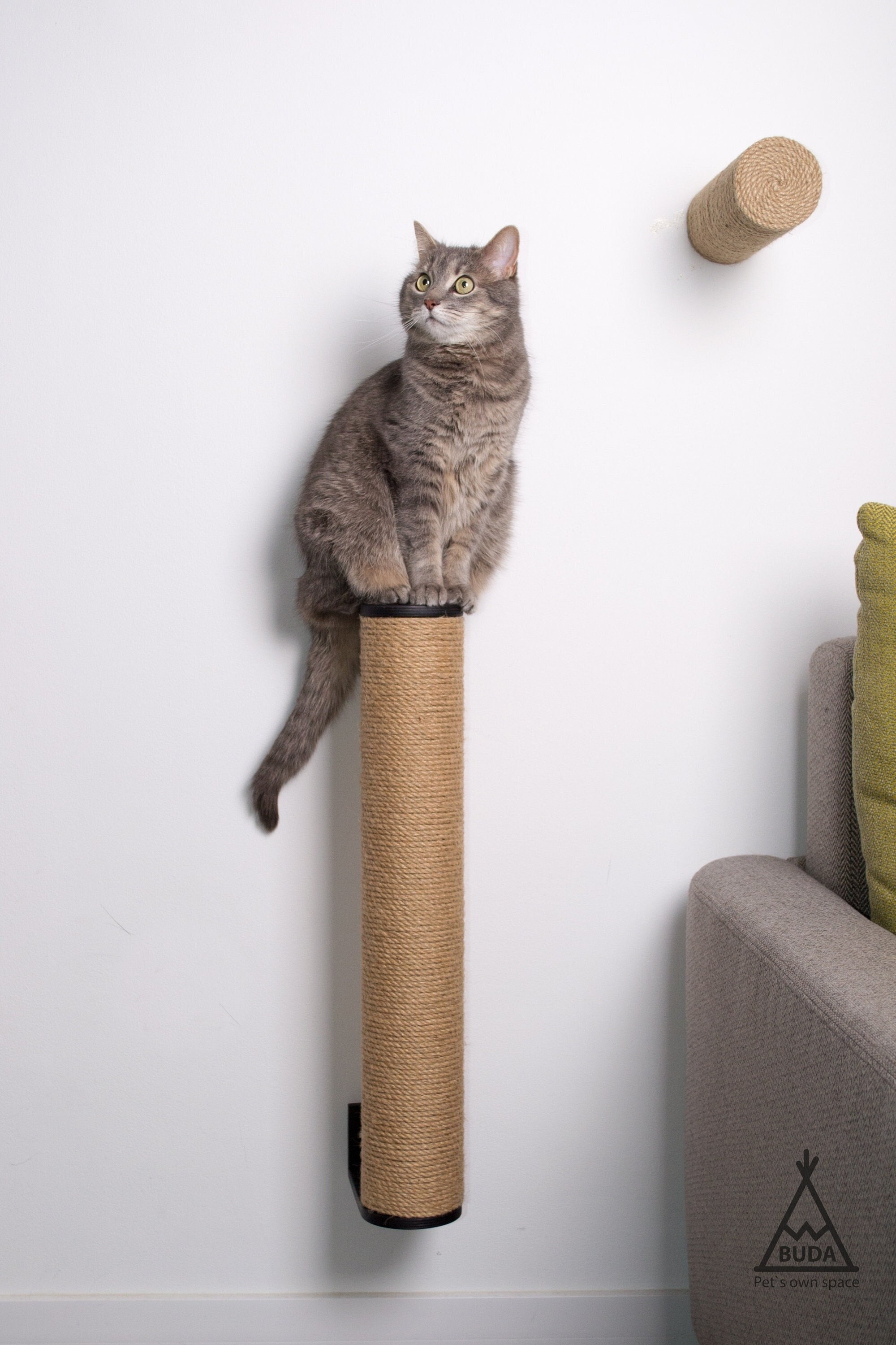 Elegant Cat Scratching Post Replaceable Cylinder Minimalist Cat Scratcher Cat Scratch Modern Cat Scratcher Modern Unique Cat Scratcher Etsy