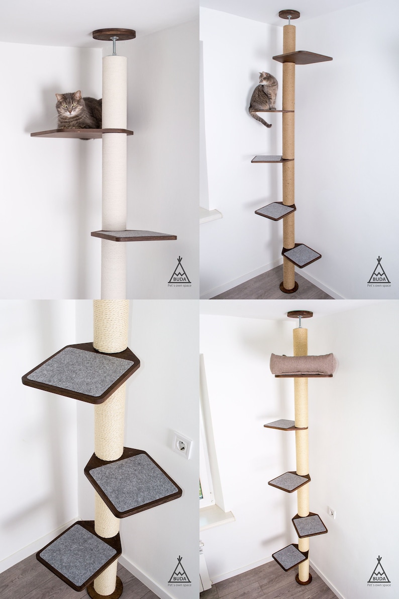 Wooden cat tree, modern cat tree, cat tower, cat tree, cat tree tower, cat tree with bed, cat tree with pillow, cat tower with bed, cat tower with pillow, modern cat tree, modern cat tower, gift for cat lovers, gift for cat owners