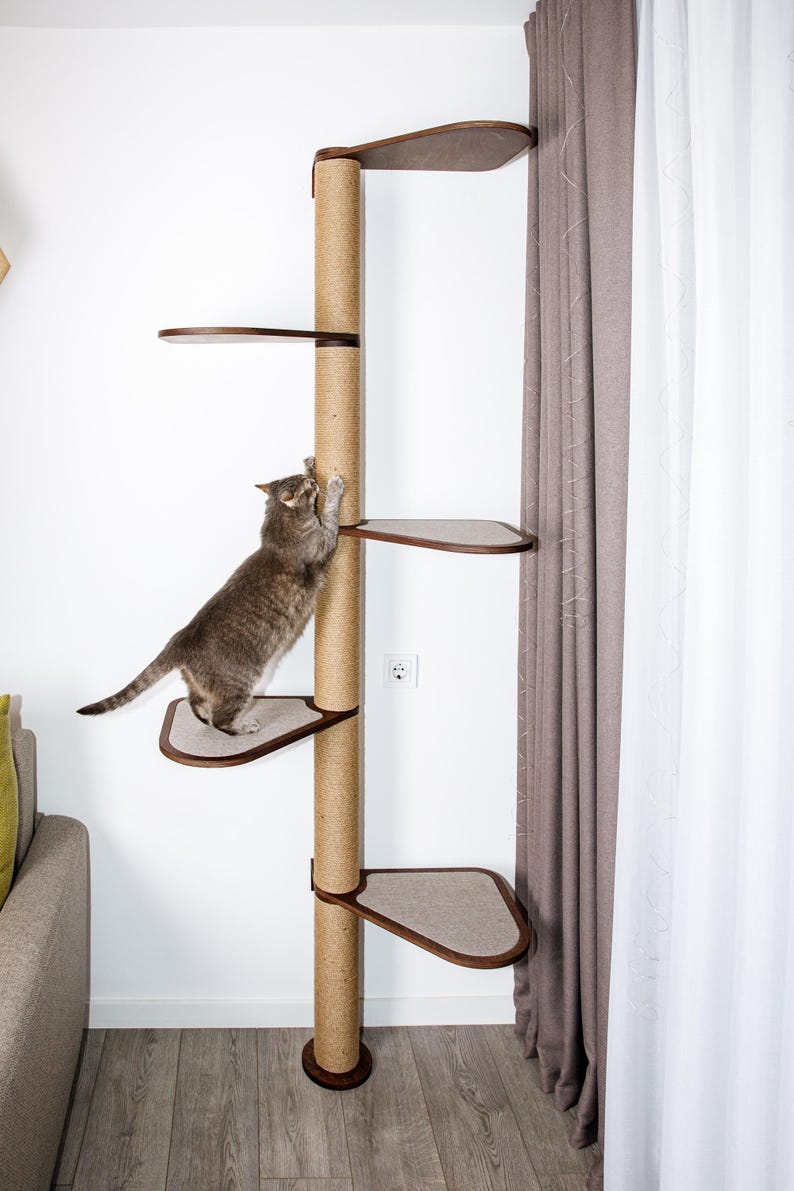 Cat tree, Cat tower, Cat scratcher, Cat tree for large cats, Cat furniture, Modern cat tree, Wood cat tree, Modern cat furniture,Cat climber image 3