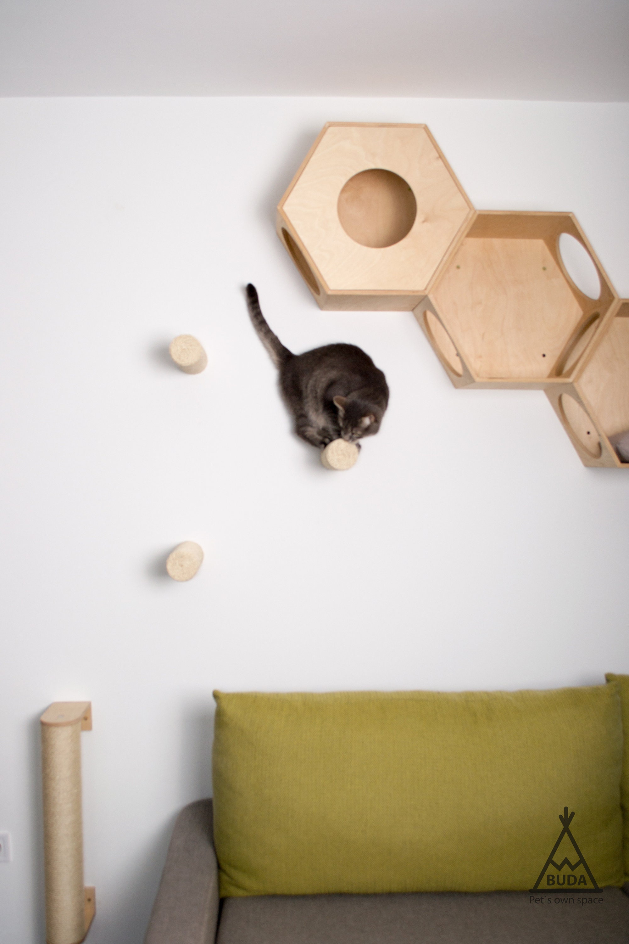 Cat Wall Stairs Cat Steps Sisal Cat Steps Cat Walker Cat Tree Etsy