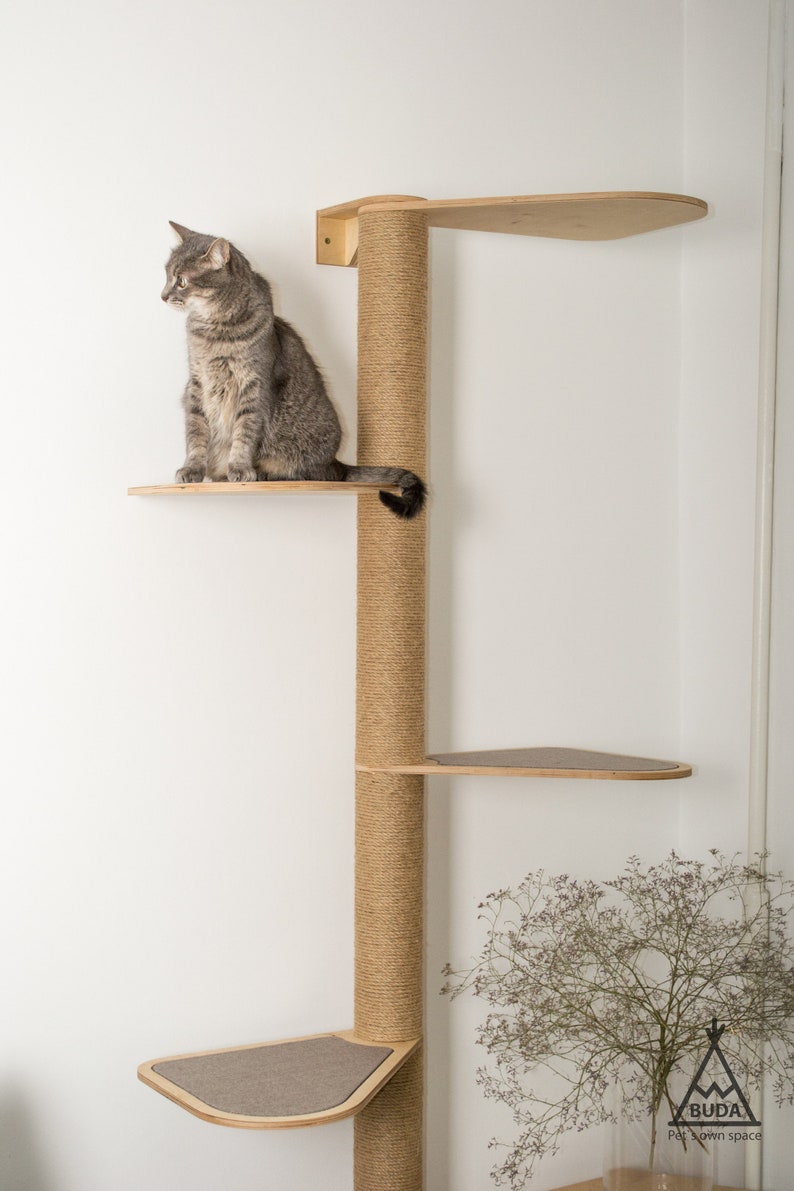 Tall Cat Tree Cat Wall Tree Cat Tree Tower Cat Tree Modern Cat Etsy