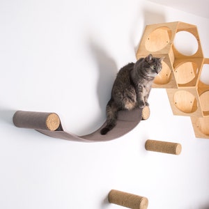 Cat wall hammock, Cat wall bad, Cat steps, Cat stairs, Cat wall furniture, Modern cat furniture, Cat perch, Cat pillow, Gift for Cat image 8