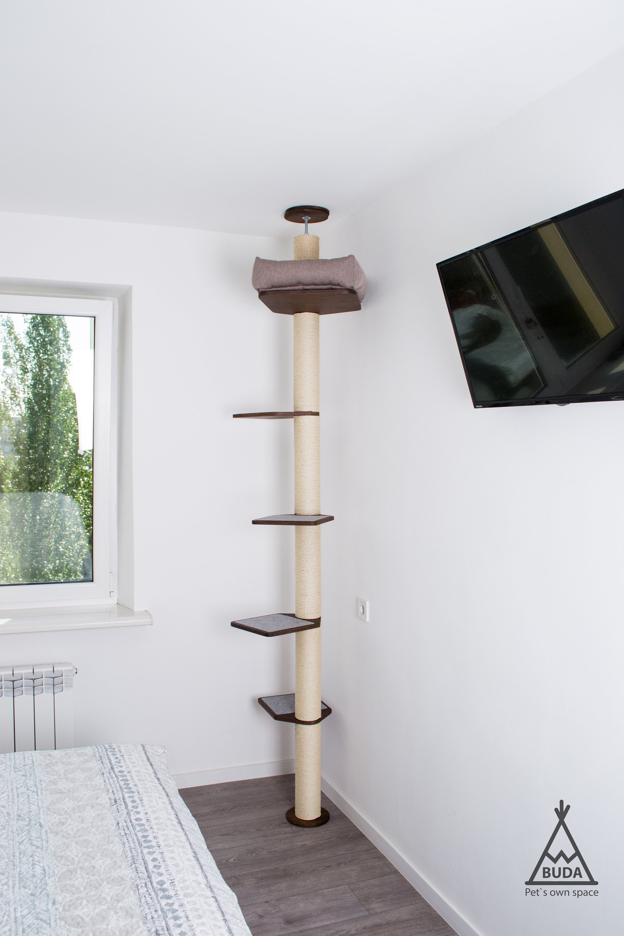 Diy Cat Climbing Pole Floor To Ceiling Cat Post PAWZ Road 90-107