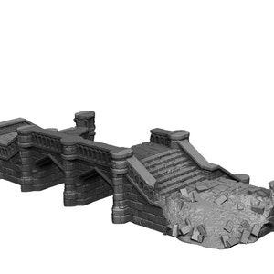 Arkenfel Ruined Bridge 2 Dark Realms Fantasy tabletop terrain wargaming 28mm Scale