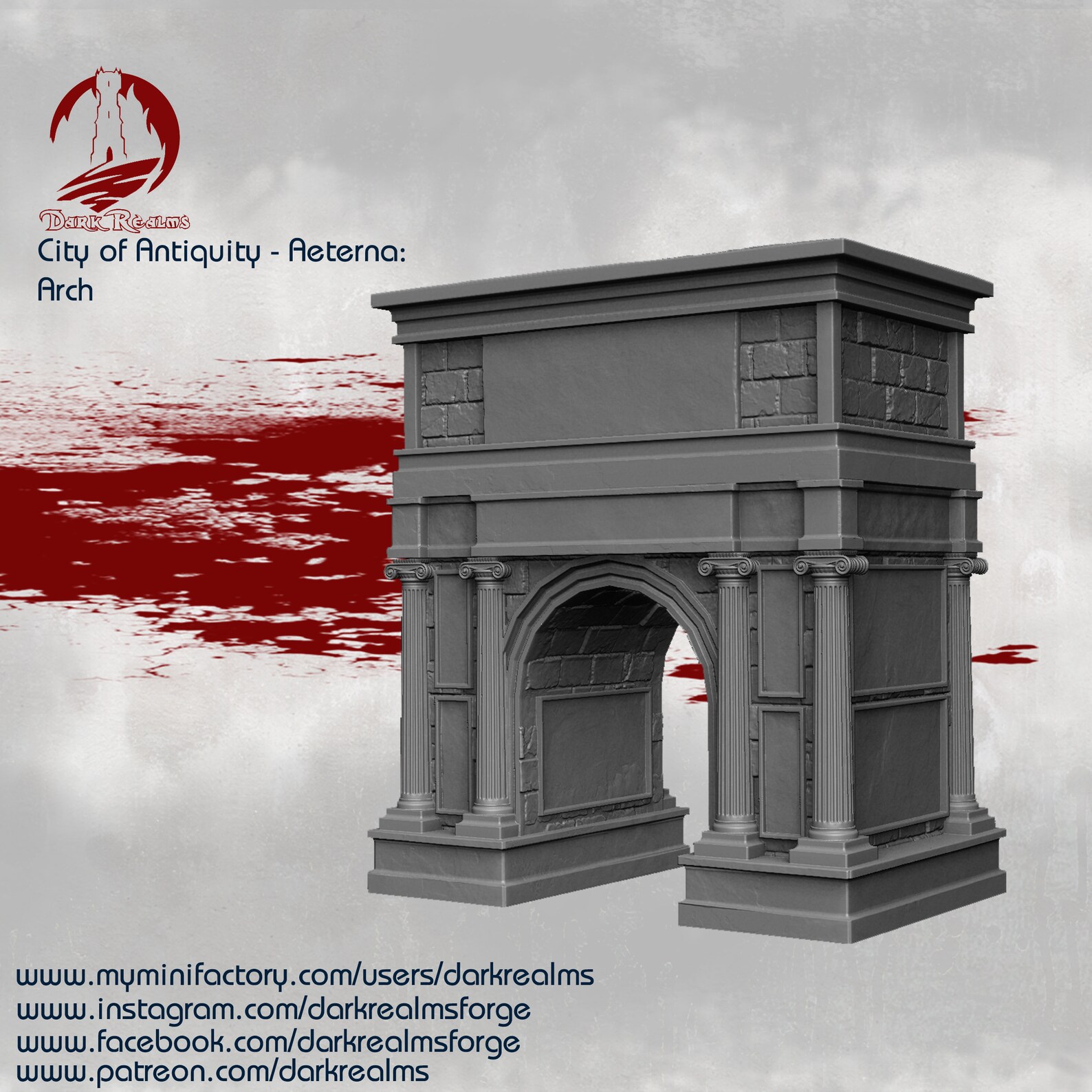 Aeterna Arch (dark Realms) 3D Printed Terrain - Etsy
