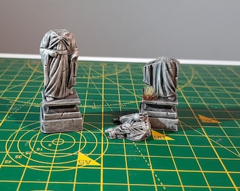 Arkenfel Ruined Statues Fantasy tabletop terrain, wargaming 28mm