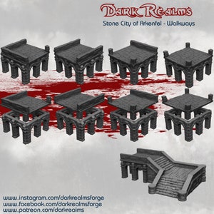 Arkenfel Walkways Fantasy tafelblad terrein, wargaming 28 mm