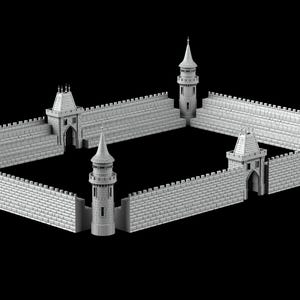 Fantasy Football Castel Stadium 3D printed (Cross Lances)