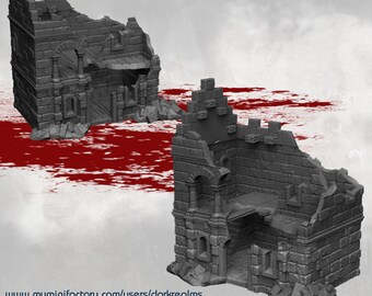 Arkenfel House Ruins Fantasy tabletop terrain, wargaming 28mm
