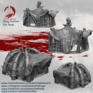 Urlag Gorbok - orkatenten (Dark Realms) 3D-geprint terrein