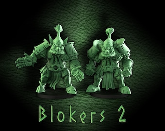 Impression 3D du module complémentaire Fantasy Football Orc Team Blocker (lances croisées)