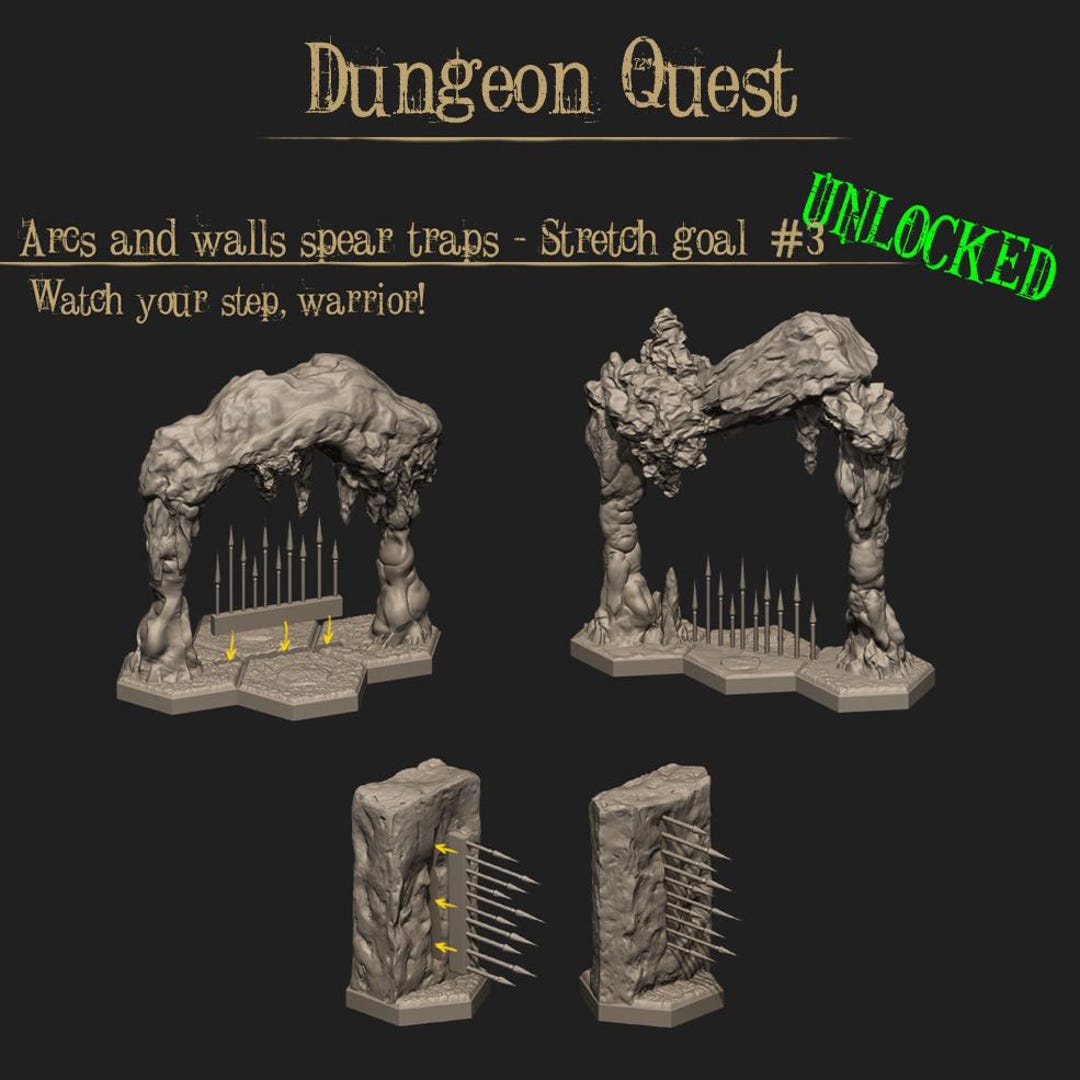 Hex Dungeon Spear Traps 3D Printed (Z Axis Factory) - Etsy
