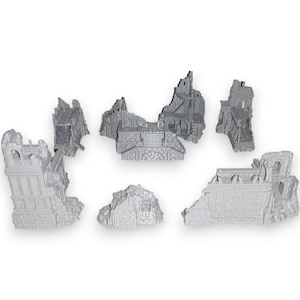 Arkenfel Barracks Ruins Fantasy tabletop terrain, wargaming 10mm