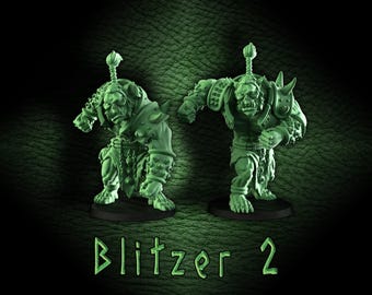Fantasy Football Orc Team Goblin Addon 3D printed (Cross Lances)