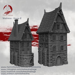 Vladistov House 2 Fantasy tabletop terrain, wargaming 28mm