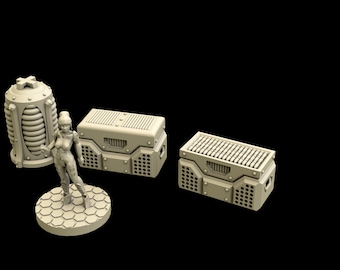 Sci-Fi Ammo Crates 28mm