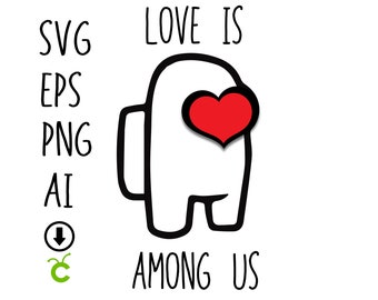 Download Among Us Svg Among Us Character 6 Layers With Outline U Etsy