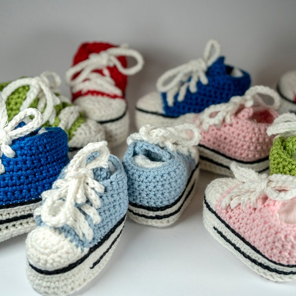 ¡Zapatos de bebé de algodón y crochet hechos a mano! ¡Diferentes tamaños y colores! - EN ORDEN -