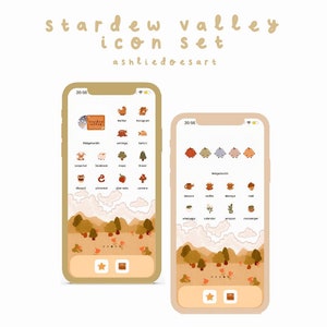 fond d'écran stardew valley et pack d'icônes!