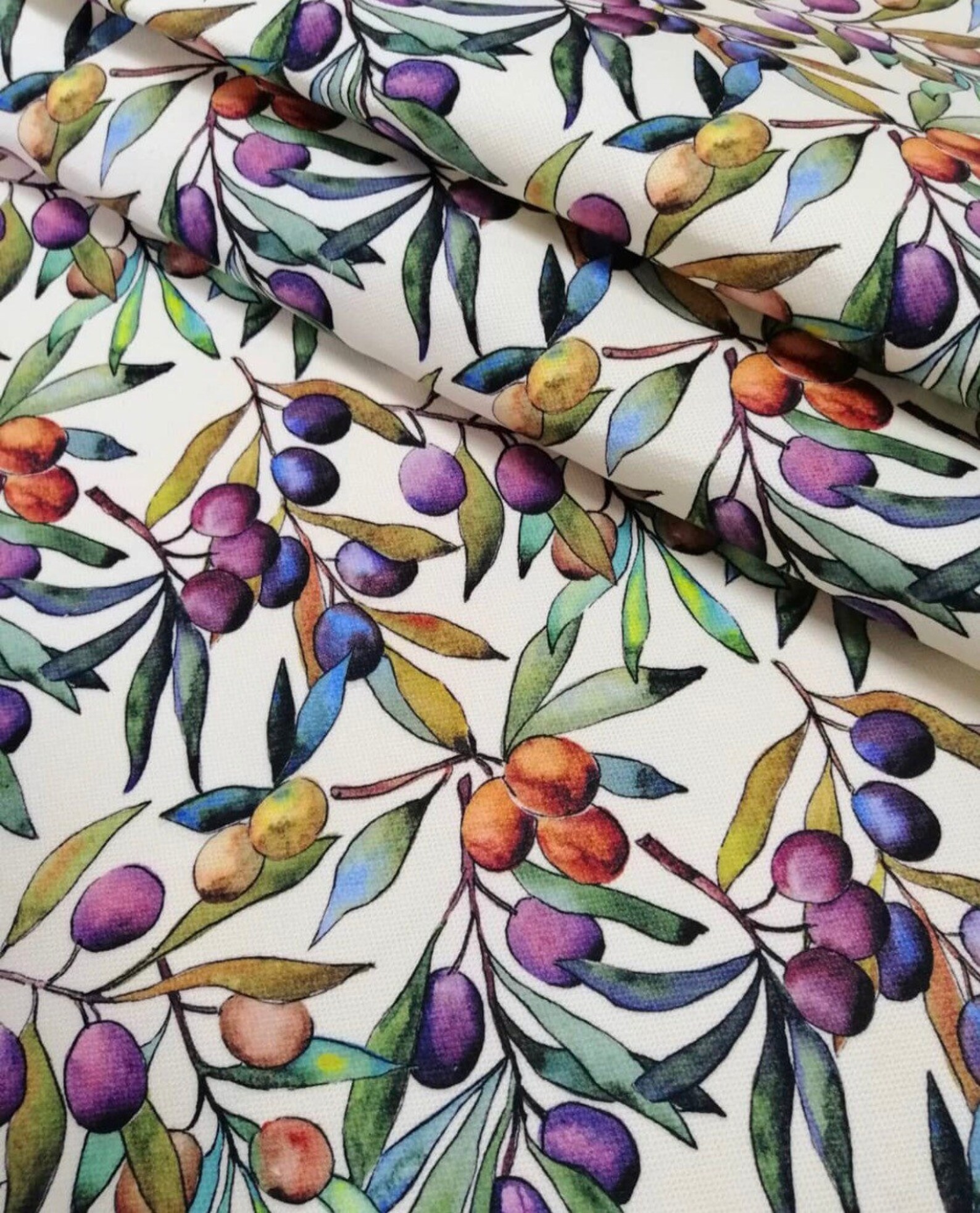 Colored Olive Pattern Upholstery Fabric Olive Branch fabric Etsy