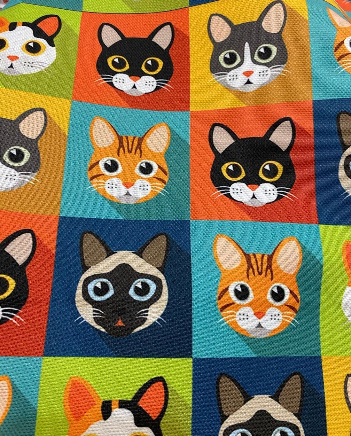 Cat pattern Fabric Cat fabricHome Decor Fabric Upholstery Etsy